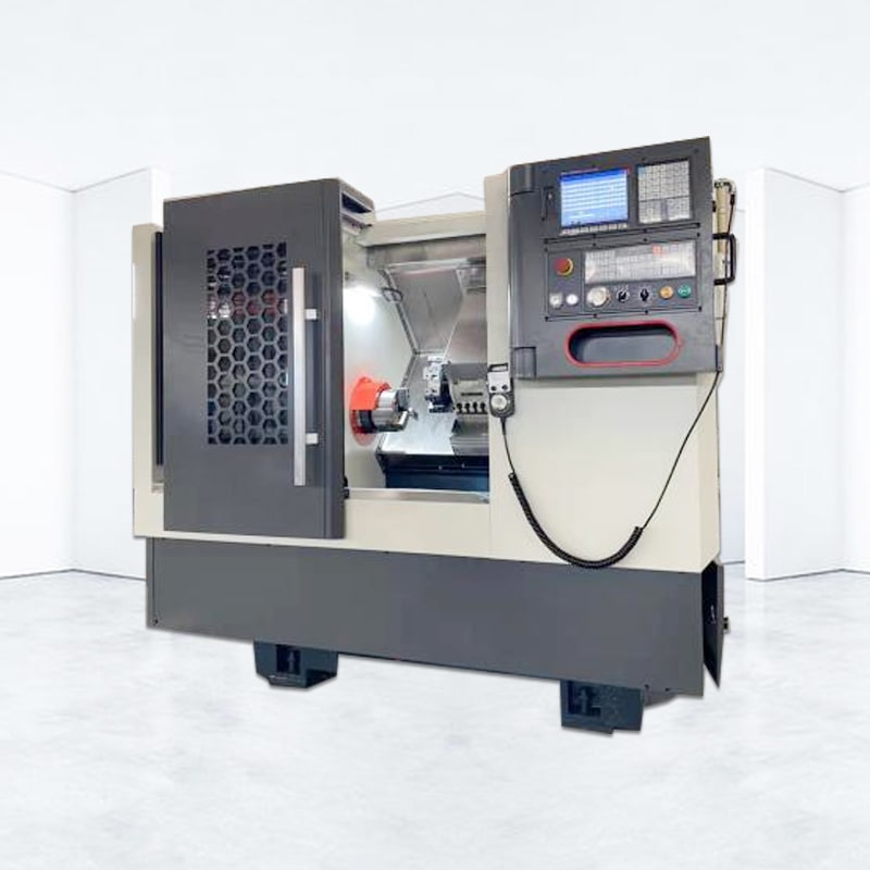 Torno CNC Con Eje De Mecanizado De Bancada Inclinada Piezas De Trabajo