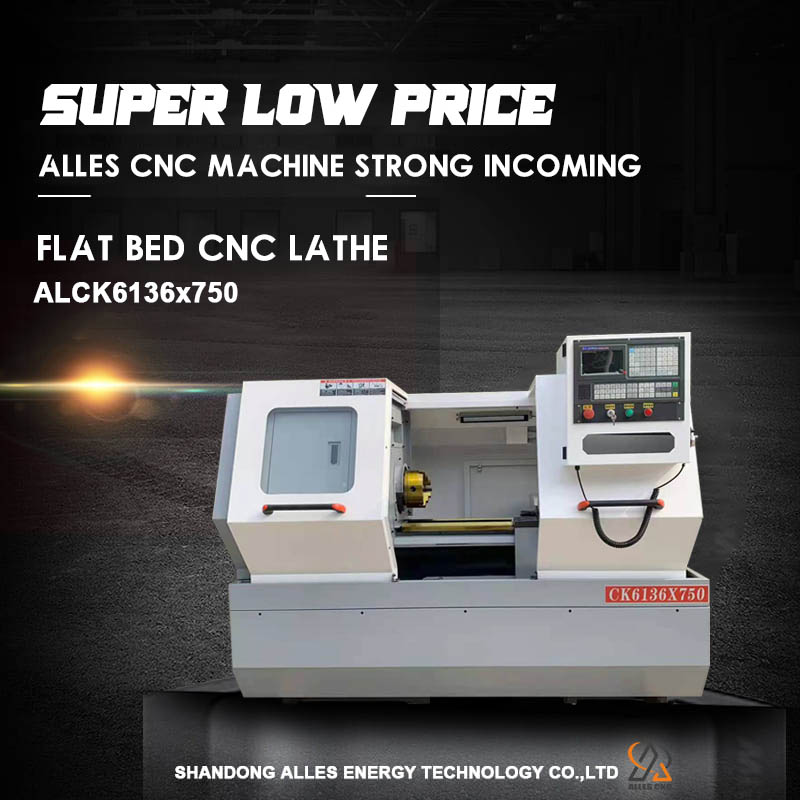 Torno CNC de cama plana horizontal de precio súper bajo ALCK6136x750